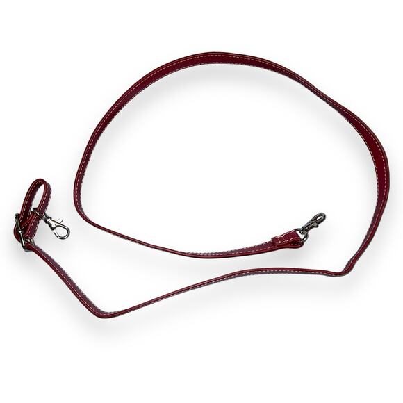 Wilsons Leather Womens Satchel Tote Bag Handbag Purse Red Leather Large - Picture 13 of 16